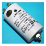 Condensador Motor 22uF 450Vac 40x80mm FASTON + torno M8