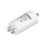 Condensador Motor 25uF 450Vac 42x82mm FASTON + torno M8 KONEK