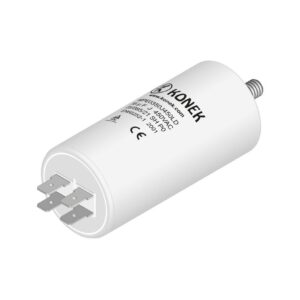 Condensador Motor 35uF 450Vac 45x92mm FASTON + M8 KONEK