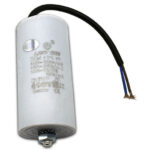 Condensador Motor 50uF 450Vac 50x120mm CABLES + M8