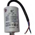 Condensador Motor 5uF 450Vac 40X72mm CABLES + torno M8