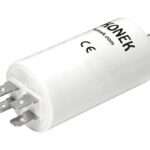 Condensador Motor 75uF 450Vac 55x120mm FASTON + torno M8