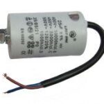 Condensador Motor 90uF 450Vac 60x120mm CABLES + torno M8