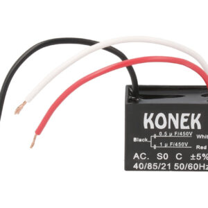 Condensador Motor Ventilador  1+0,5uF 450Vac 3 Cables