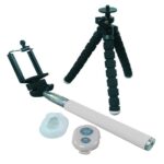 Brazo Extensible Selfie con mando BLANCO