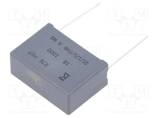Condensador Polipropileno 180nF 1000Vdc  R27,5mm 180K
