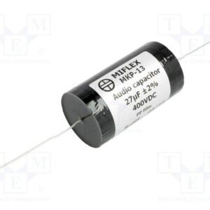 Condensador Polipropileno Especial AUDIO 27uF 400Vdc Axial  MKP13-27U/400