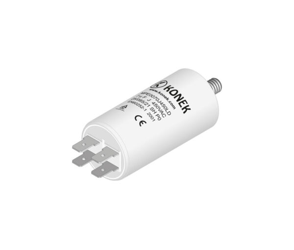 Condensador Trabajo Motor 7uF 450Vac Faston 28x55mm M8
