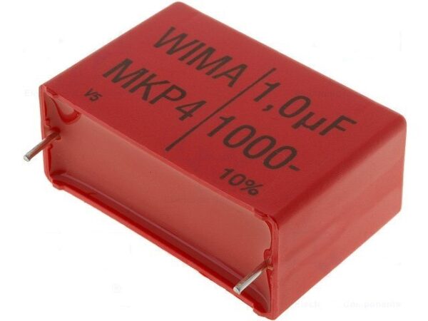 Condensador de Polipropileno 1uF 1000Vcc  R37,5mm wima