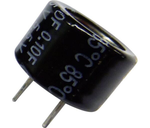 SuperCondensador Electrolitico 0,1 Faradio 5,5Vdc 13,5x6,6mm