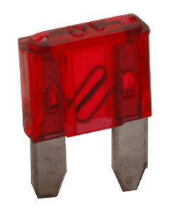 Fusible Plano Coche 10Amp 11x17mm ROJO