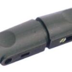 Portafusible aereo con tornillos 5x20mm NEGRO