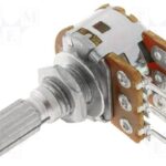 1K Potenciometro DOBLE Logaritmico Eje metal 6mm