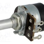 470K Potenciometro LINEAL C/Interruptor Eje metal corto