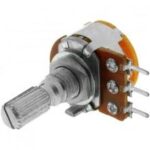 4K7 Potenciometro Lineal Eje 6mm Metal Corto