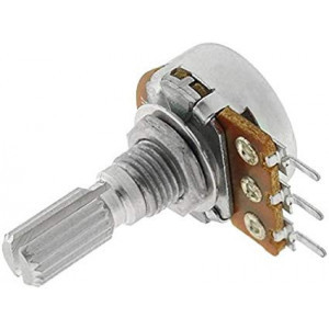 Potenciometro 100K LINEAL eje corto Metal
