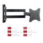 Soporte TV Pared Extensible VESA 75/100 NEGRO