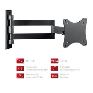 Soporte TV Pared Extensible VESA 75/100 NEGRO