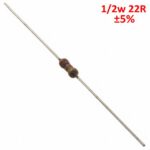 0R22 1/2W 5% Resistencia Metal Film 0,22 Ohm 1/2W Axial