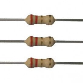 560K 1/2W 5% Resistencia Carbon Axial