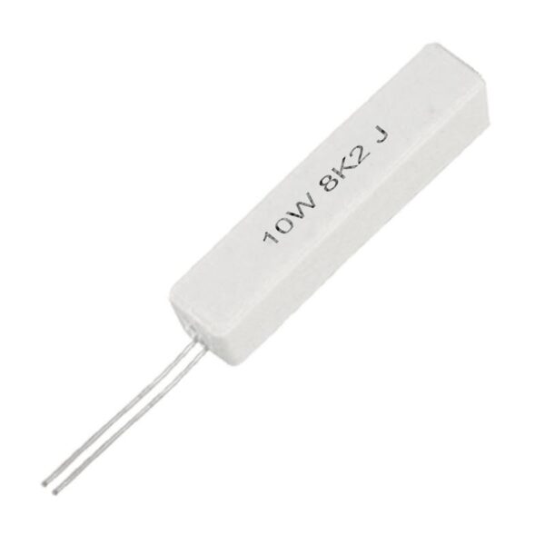 Resistencia Bobinada 8K2 10W 5% Vertical