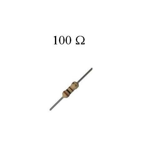 Resistencia Carbon 100R 1/4W 5% Axial