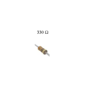 Resistencia Carbon 330R 1/4W 5% 1,8x3,2mm axial