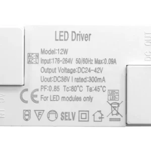 Driver LED 24-42Vdc (27Vdc) 9W 300mA DH