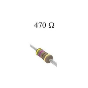Resistencia Oxido Metal 470R 1/4W 5% Axial