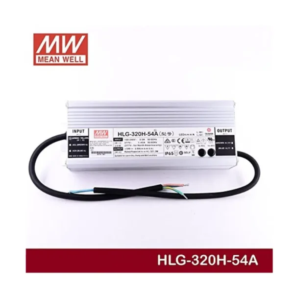 Driver LED 54Vdc 320W 5,9A IP65 MW HLG-320H-54A