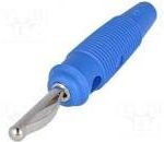 Banana Macho Aerea 4mm Biconexion 16A/63Vdc AZUL