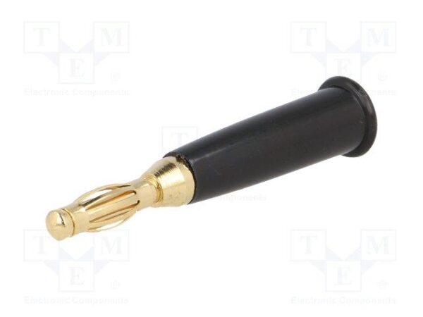 Banana Macho Aerea 4mm soldar NEGRO