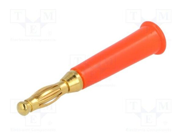 Banana Macho Aerea 4mm soldar ROJO