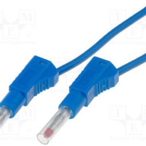 Cable Prueba Banana 4mm 19A AZUL 1m