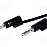 Cable Pruebas Bananas de 4mm 900mm NEGRO