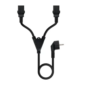 Cable Alimentacion SCHUKO a 2x C13 1,8m NANOCABLE