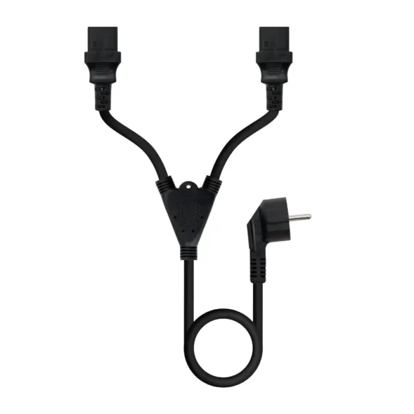 Cable Alimentacion SCHUKO a 2x C13 1,8m NANOCABLE
