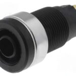 Hembrilla 4mm color NEGRO 32Amp para Chasis