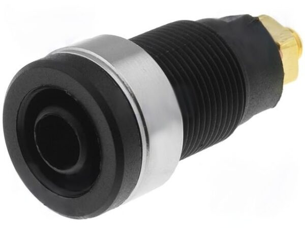 Hembrilla 4mm color NEGRO 32Amp para Chasis