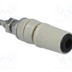 Hembrilla Panel o Chasis para Banana de  4mm 24Amp NEGRO