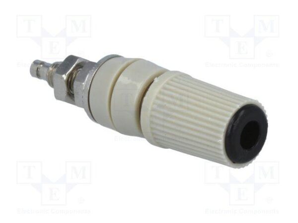 Hembrilla Panel o Chasis para Banana de  4mm 24Amp NEGRO