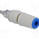 Hembrilla Panel o Chasis para Banana de 4mm 24Amp AZUL