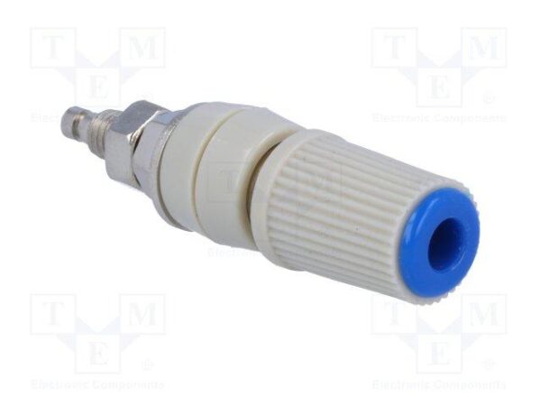 Hembrilla Panel o Chasis para Banana de 4mm 24Amp AZUL