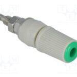 Hembrilla de Panel o Chasis para Banana de 4mm 24Amp color VERDE