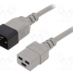Cable Alimentacion C19 Hembra a C20 Macho GRIS 1,8m
