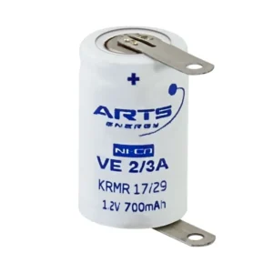 Batería NI-CD 2/3A 1,2V/600mAh Terminales Soldar