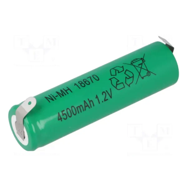 Batería NI-MH 4/3A 4/3R23 1,2V/4500mAh Terminales Soldar