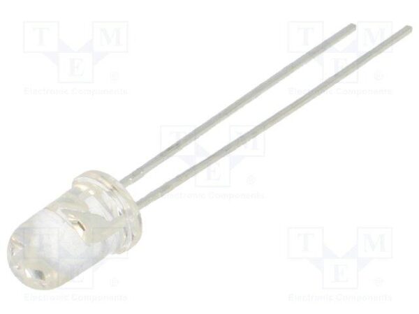 DIODO LED 5mm BLANCO CALIDO 8000mcd