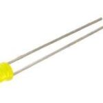 Diodo LED 3mm AMARILLO 65mcd 60º Frente Convexo