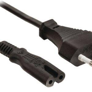 Cable Alimentacion Forma 8 C7 a CEE7 longitud 3 metros